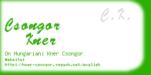 csongor kner business card